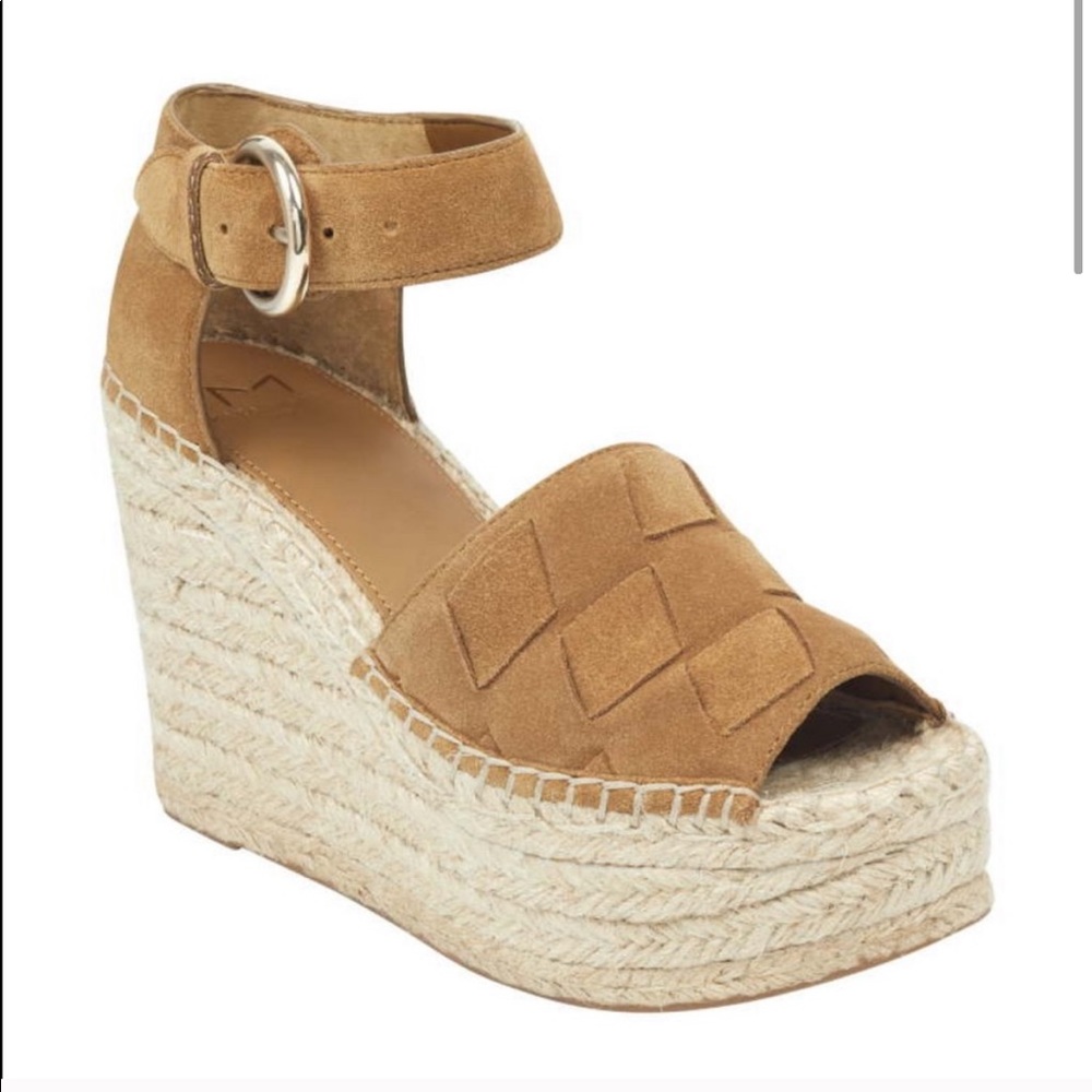 MarkFisher Adalla Basketweave Suede Platform Wedge